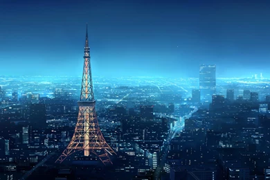 Anime, Tokyo Tower, Shirosaki Otoha, Japan Wallpapers HD
