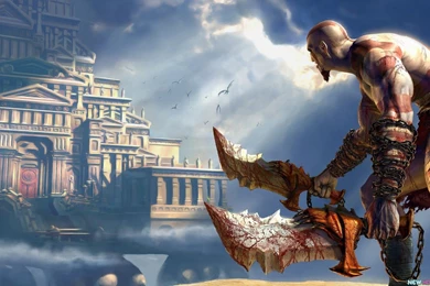 God Of War 2 Game Wide HD Desktop Backgorund