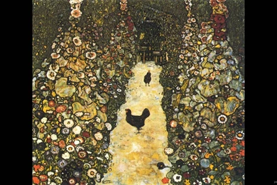 Painting Of Gustav Klimt   The Path With Chickens Wallpapers And ...
