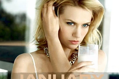 1366x768 January Jones Morning Desktop PC And Mac Wallpapers