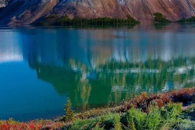 1080x1920 Wallpapers Mountains, Snow, Grass, Water, Plants, Sky ...