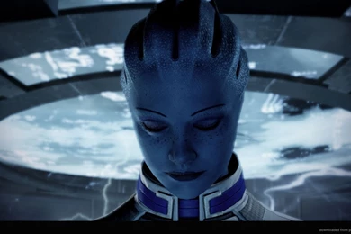 Download 1366x768 Liara Looking Down Wallpapers