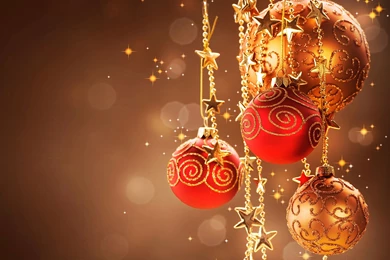Sparkling Christmas Balls Wallpapers