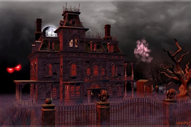 Free Wallpapers By ART TLC, Wallpapers TLC, Haunted House Wide ...