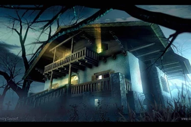 HAUNTED HOUSE WALLPAPER   (