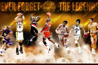 Basketball Sports Nba Legends Kobe Bryant Reggie Miller Clyde ...