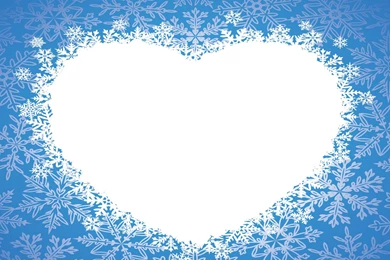 Love Winter Heart Backgrounds   Blue, Love, White   PPT Backgrounds