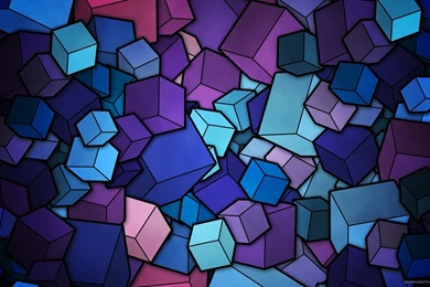 Download 1920x1080 Blue Cubes Wallpapers