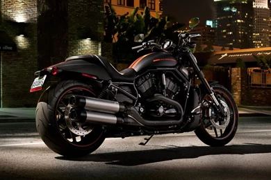 Harley Davidson Night Road Wallpapers Hd