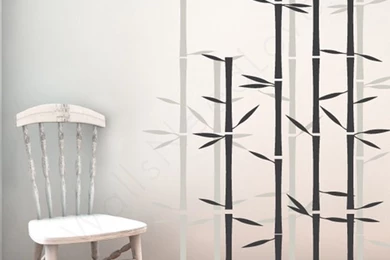 Home Design With Black Bamboo Wall Decals   Wallpapers Mural Ideas ...