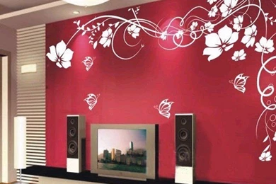 DIY Romantic PVC High Quality Wall Sticker /Love Grass Wall Decor ...