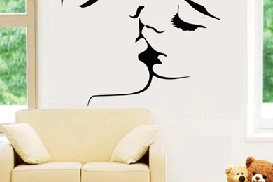 Aliexpress.com : Buy New Sexy Kiss Quote Wall Sticker Wallpapers ...