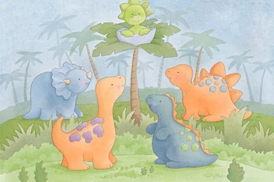 Cute Dinosaur Wall Mural   Wallpapers Mural Ideas   13353