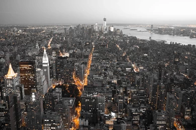Download New York City By Night HD Wallpapers For 2880 X 1800 ...