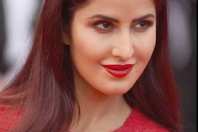 Katrina Kaif Red Frock Wallpapers