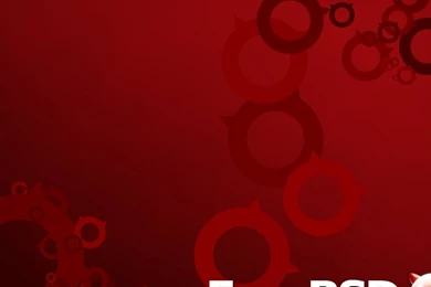 1366x768 Red FreeBSD Logo Desktop PC And Mac Wallpapers