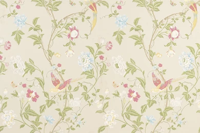 Summer Palace Linen Floral Wallpapers At Laura Ashley