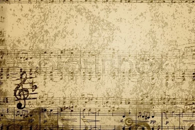 Music Notes On Old Paper Sheet Backgrounds