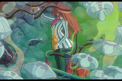 Ponyo   Ponyo On The Cliff By The Sea Wallpapers (30619396)   Fanpop