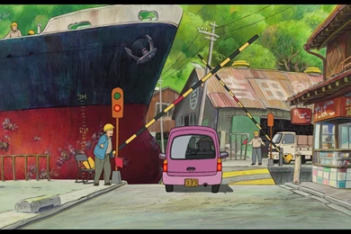 Ponyo   Ponyo On The Cliff By The Sea Wallpapers (30619400)   Fanpop