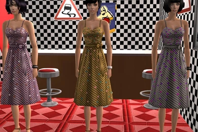 Mod The Sims   More H&M Retro Dresses For Adults And Young Adults