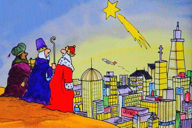 THREE KINGS IN ORIENT WALLPAPER   (