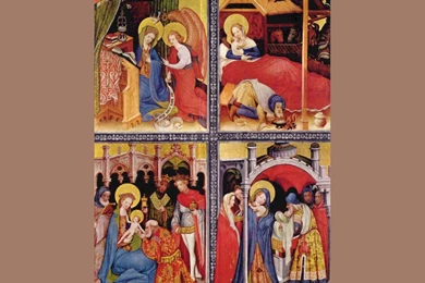 Passion Altar (Wildungen Altar) Left Wing: Maria ...