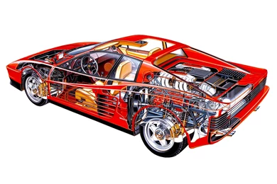 Ferrari Testarossa Supercar Interior Engine G Wallpapers ...