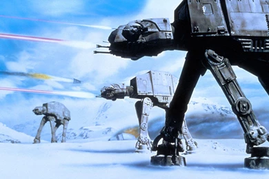 At At Walkers In Battle HD Wallpapers