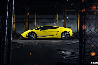 Car Lamborghini Gallardo Superleggera Yellow Side Warehouse ...