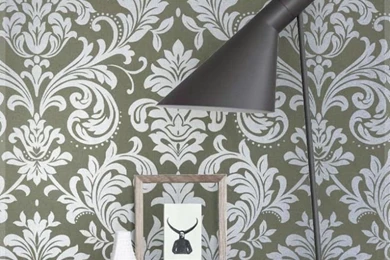 Aliexpress.com : Buy Modern Silver White Damask Grey Backgrounds ...