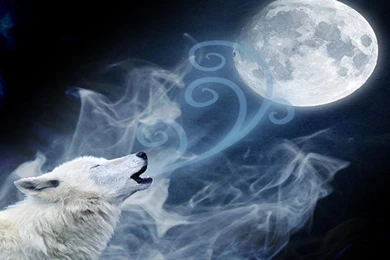 HOWLING WOLF MOON WALLPAPER   (