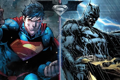 Batman Superman Cities Flight Superhero Wallpapers