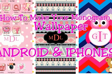 How To Make Monogram Wallpapers IPhones & Android   YouTube