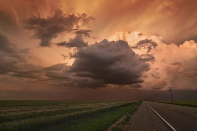 Oklahoma Sunset Clouds Widescreen Wallpapers
