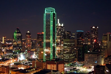 Oklahoma City Night Skyline   Wallpaper.