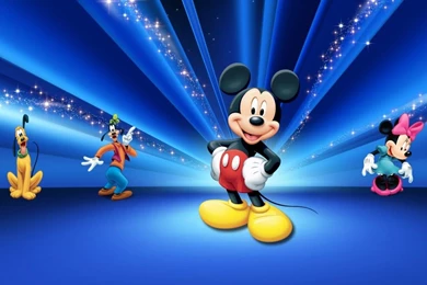 Disney Characters Dark Blue iPad Wallpapers Download