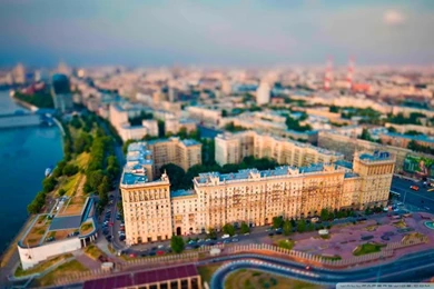 Aerial View Of Moscow HD Desktop Wallpapers : High Definition ...