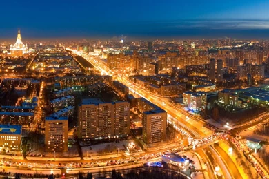 Wallpapers Moscow The Capital City Night Russia Landscape Nature ...