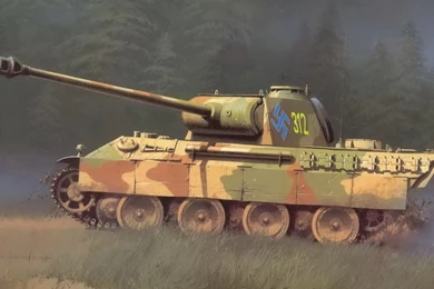 Wallpapers Painting Art Tanks Panther Army Image