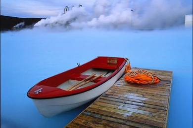 Iceland Blue Lagoon Winter   Wallpaper.