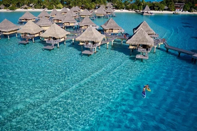 Clear Blue Lagoon And Water Villas >> HD Wallpaper, Get It Now!