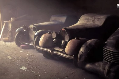 Vintage Cars In The Garage Wallpapers   Photography Wallpapers