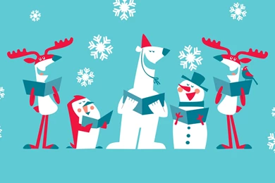 Funny Christmas Carol Group Wallpapers   Holiday Wallpapers