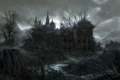 HALLOWEEN Dark Haunted House Spooky Wallpapers