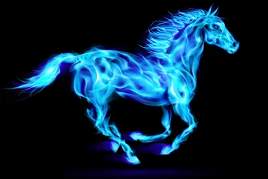 Horses Wallpapers: Flaming Ice Horse Blue Cold Hot Running Flame ...
