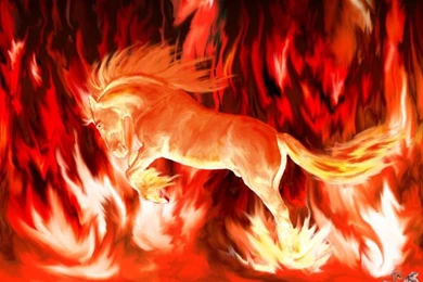 Fire Horse Charging   (