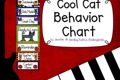 Cool Cat Themed Behavior Clip Chart