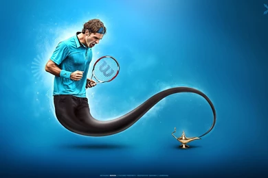 Roger Federer Lamp Genie Widescreen Wallpapers   MensTennisForums.com