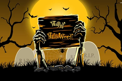 Zombie Wishing You Happy Halloween Wallpapers   Holiday Wallpapers ...